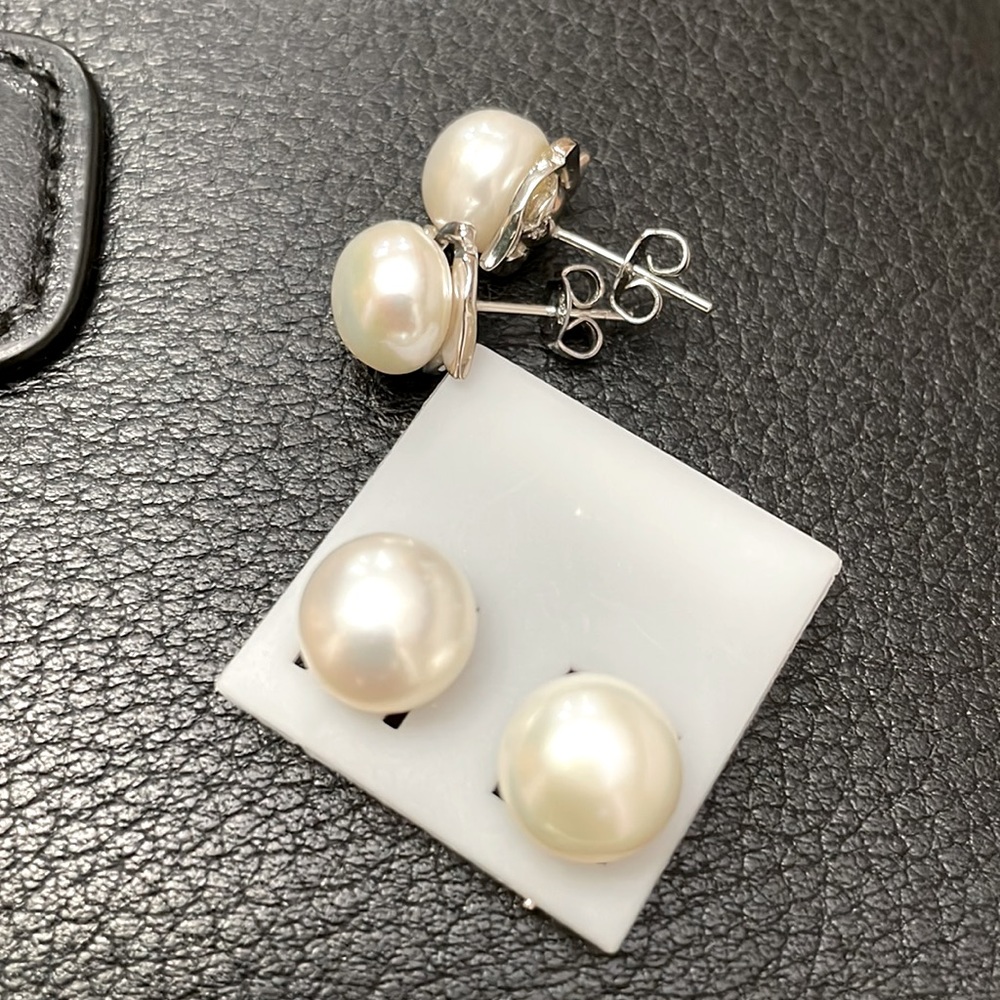 Two sets of peal earrings